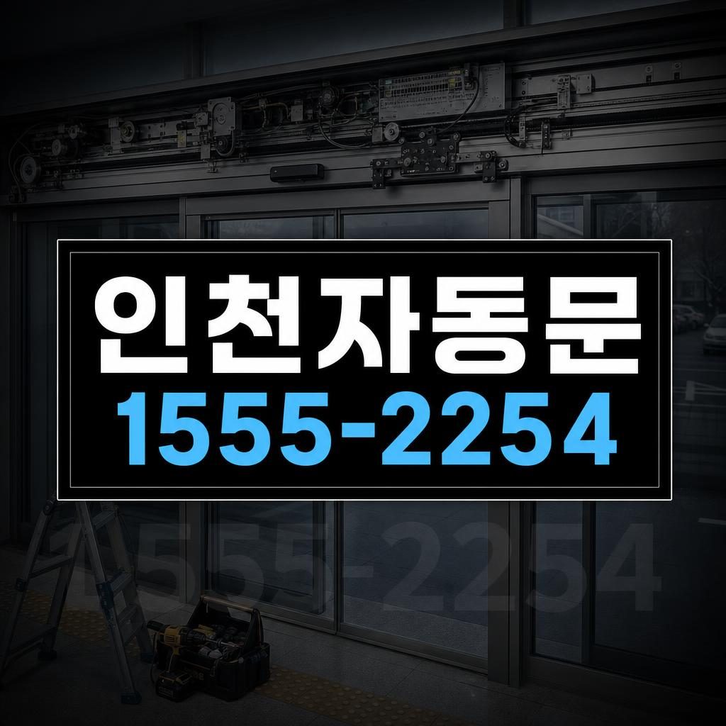 인천 자동문 수리 작업 이미지